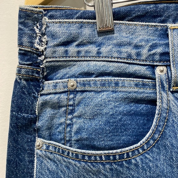 SLVRLAKE London Jeans Re-work Paneled 2 Tone Reverse Denim Jeans Size 32 - Picture 5 of 16